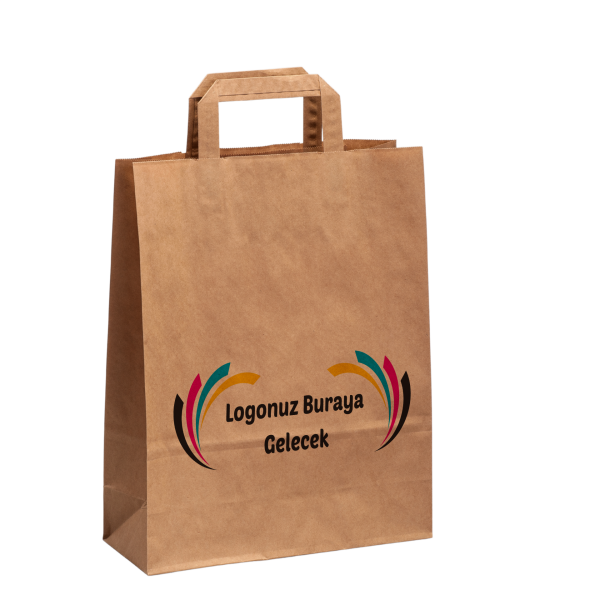 Düz Saplı Kraft Çanta 16×28×29 250 Ad.