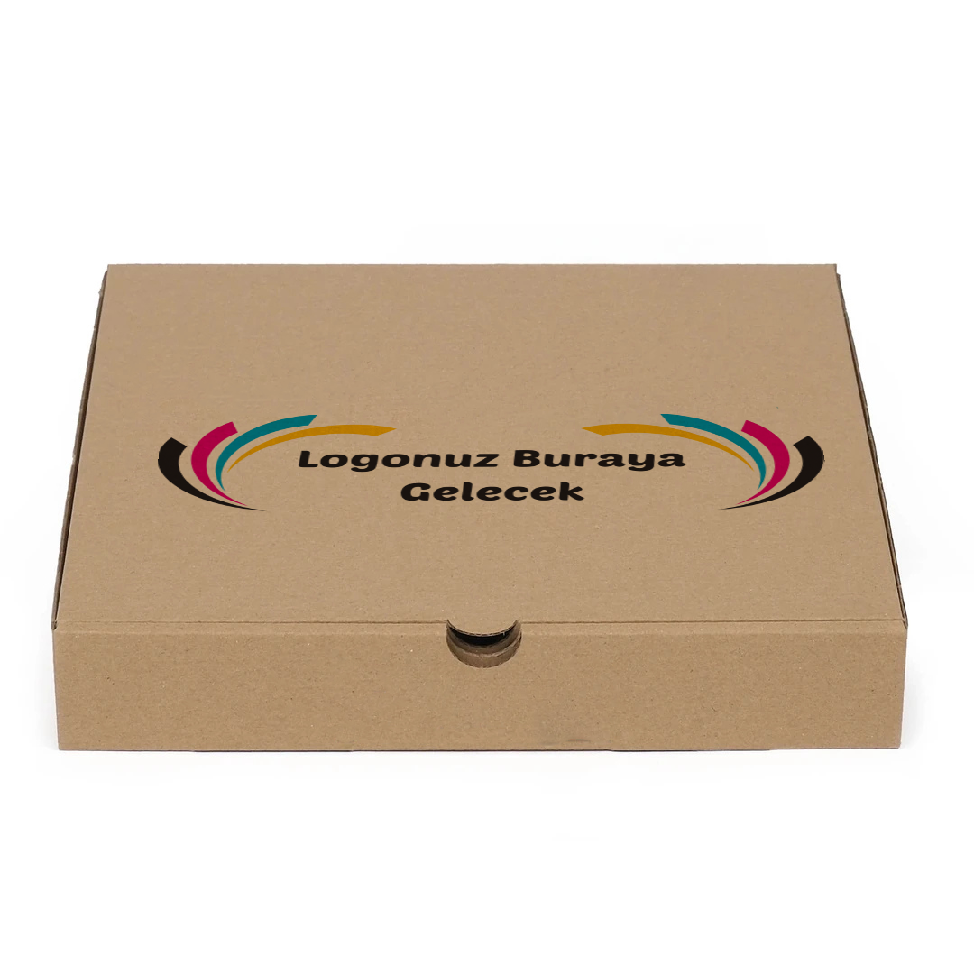 Baskılı Pizza Kutusu Esmer 30×30×4 100 Ad.