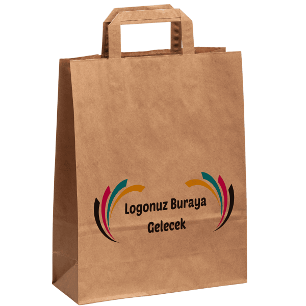 Baskılı Düz Saplı Kağıt Poşet